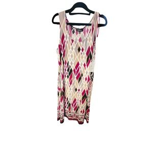 R&M Richards Women's Size 10 Geometric Print Sleeveless Tank Dress